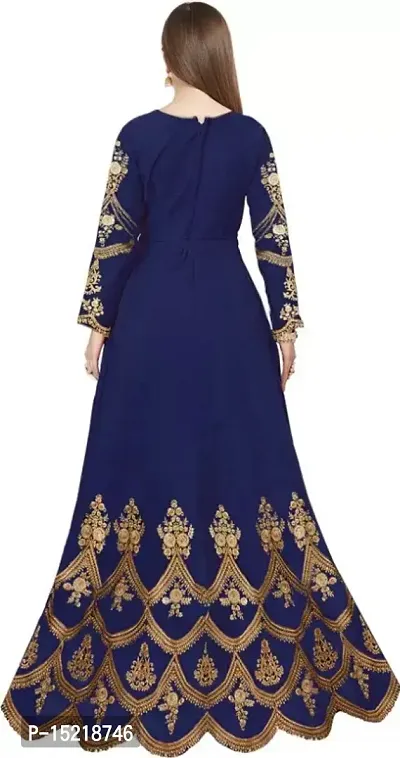 Designer Embroidered Semi-Stitch Gown For Women-thumb2