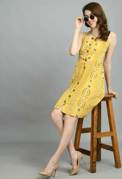 Beautiful Printed Cotton Sleeveless Midi Dress