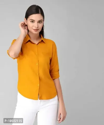 Elegant Rayon Solid Shirt For Women