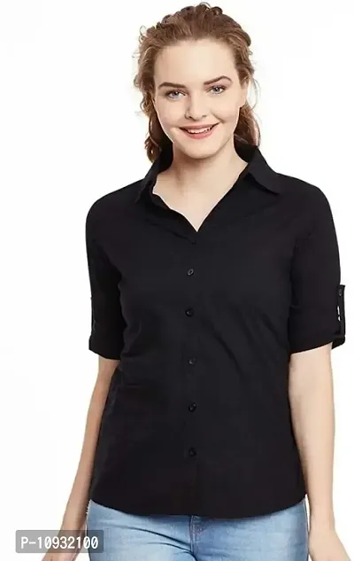 Elegant Rayon Solid Shirt For Women-thumb0