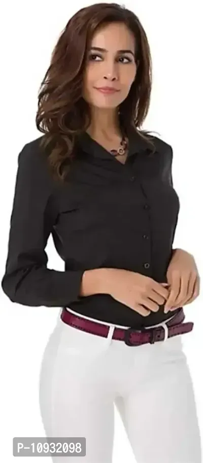 Elegant Rayon Solid Shirt For Women-thumb0