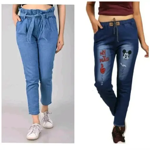 Printed Casual wear Jeans Combo of 2