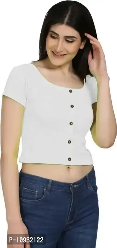 Elegant Cotton Solid Top For Women