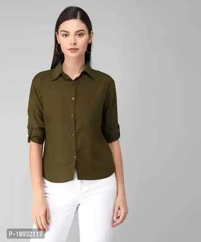 Elegant Rayon Solid Shirt For Women