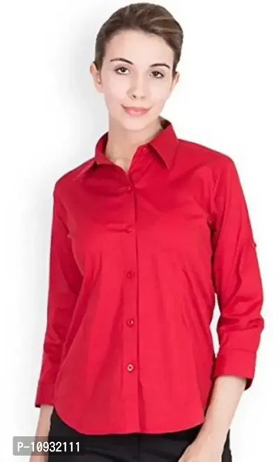 Elegant Rayon Solid Shirt For Women-thumb0