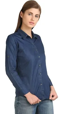 Designer And Stylish Women Combo of Denim Shirt and Rayon Top-thumb4