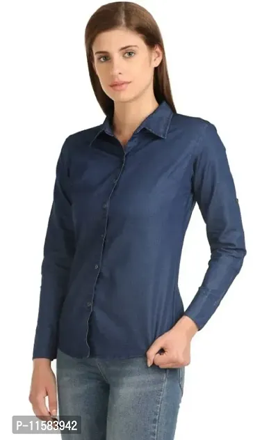 Designer And Stylish Women Combo of Denim Shirt and Rayon Top-thumb2