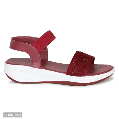 Saphire Women's Casual Strap sandals P-5 Series (Mahroon, numeric_7)-thumb2