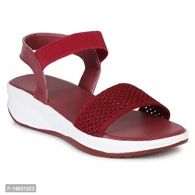 Saphire Women's Casual Strap sandals P-5 Series (Mahroon, numeric_7)