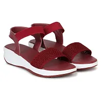 Saphire Women's Casual Strap sandals P-5 Series (Mahroon, numeric_7)-thumb3