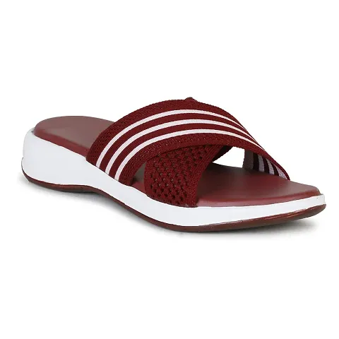 Saphire Extra Soft Light weighted Casual/Official Sandals for Women/Girls (Cherry, numeric_7)