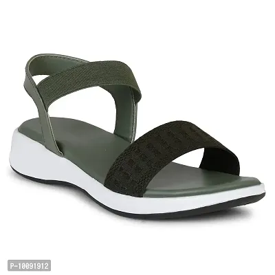 Saphire Flat Sandal,Slipper For Women's And Girl's (Olive, numeric_5)