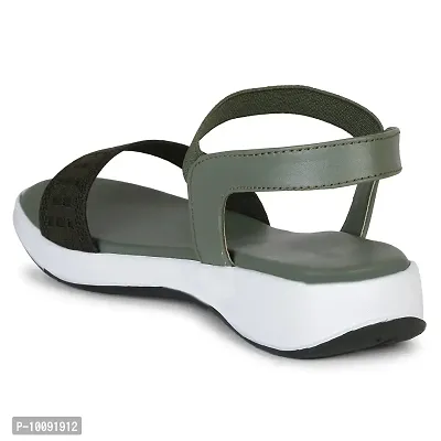 Saphire Flat Sandal,Slipper For Women's And Girl's (Olive, numeric_5)-thumb3