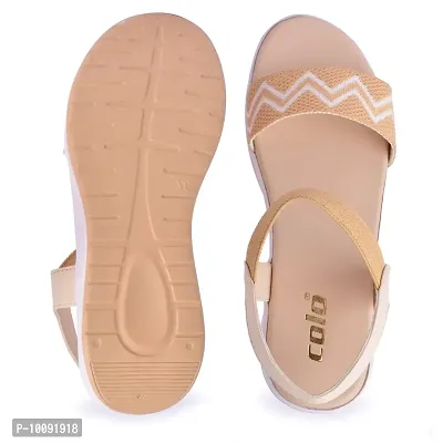 Saphire Women's Casual Flat Strap Sandals P-3 Series (Cream, numeric_5)-thumb5