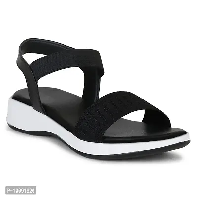 Saphire Flat Sandal,Slipper For Women's And Girl's (Black, numeric_5)