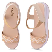 Saphire Women's Casual Flat Strap Sandals P-3 Series (Cream, numeric_5)-thumb2