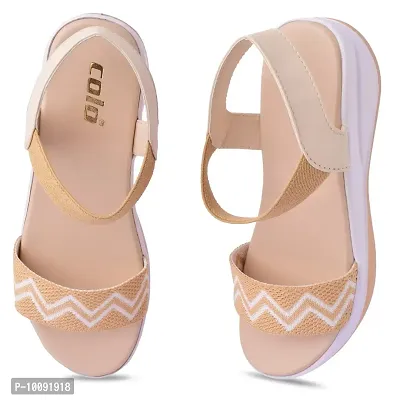 Saphire Women's Casual Flat Strap Sandals P-3 Series (Cream, numeric_5)-thumb3