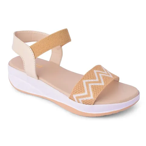 Saphire Women's Casual Flat Strap Sandals P-4 Series