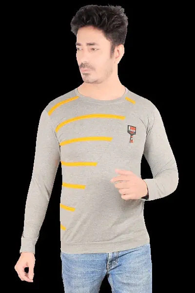 Trendy Stylish Polycotton Round Neck Tees for Men