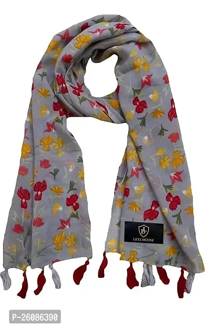 Elite Multicoloured Chiffon Scarf For Women-thumb0