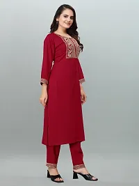 Trendy Red Applique Polyester Kurta Bottom Set For Women-thumb3
