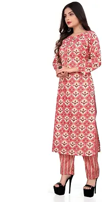 Trendy Pink Printed Cotton Blend Kurta Bottom Set For Women-thumb1