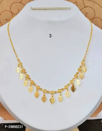 Stylish Golden Alloy Antiqique Necklace Chains For Women