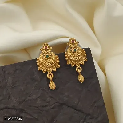 Designer Golden Alloy Earrings For Women