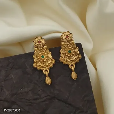 Designer Golden Alloy Earrings For Women