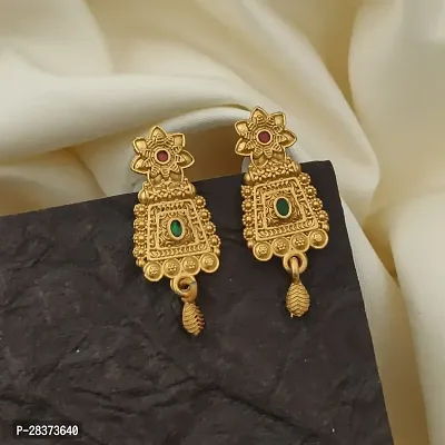 Designer Golden Alloy Earrings For Women