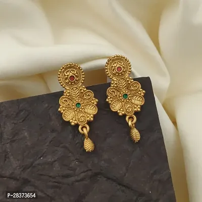 Designer Golden Alloy Earrings For Women