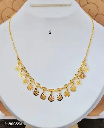 Stylish Golden Alloy Antiqique Necklace Chains For Women