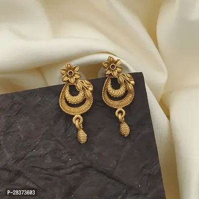 Designer Golden Alloy Earrings For Women-thumb0