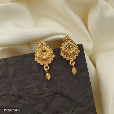 Designer Golden Alloy Earrings For Women