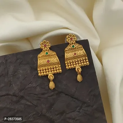 Designer Golden Alloy Earrings For Women-thumb0