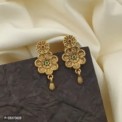 Designer Golden Alloy Earrings For Women