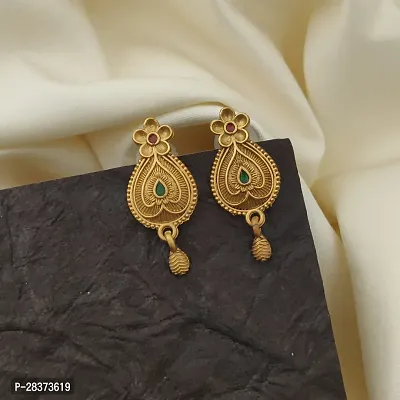 Designer Golden Alloy Earrings For Women