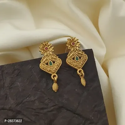 Designer Golden Alloy Earrings For Women