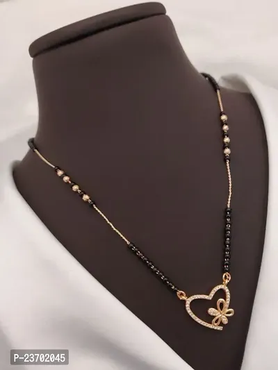 Khodalkrupa Jewellery New Stylish Designer Rose Gold Mangalsutra-thumb0