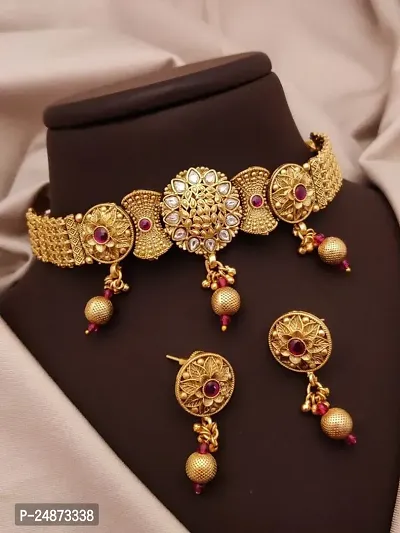 Khodalkrupa Jewellary New Stylish Fancy Designer Necklace With Designer Earings