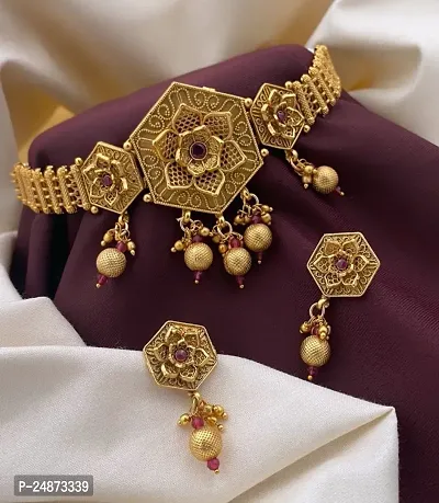 Khodalkrupa Jewellary New Stylish Fancy Designer Necklace With Designer Earings