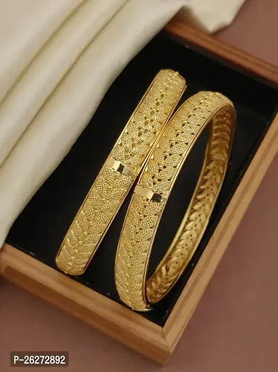 Elegant Jewellery New Designer Gold Plated Heavy Bangles