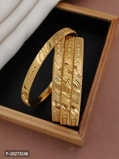 Elegant Jewellery New Designer Gold Plated Heavy Bangles