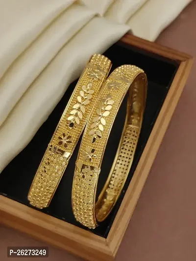 Elegant Jewellery New Designer Gold Plated Heavy Bangles