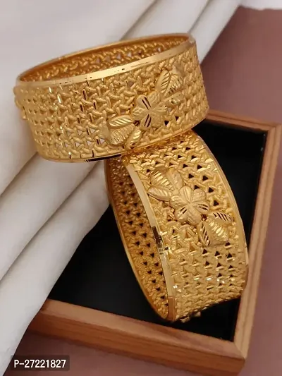 Khodalkrupa Jewellery New Designer Gold Plated Bengles For Women-thumb0
