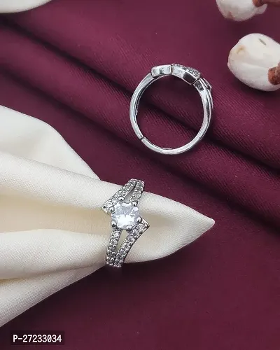 Khodalkrupa Jewellery New Designer Silver Plated Finger Ring
