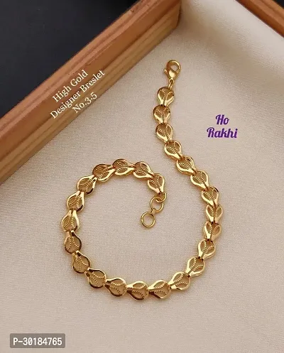 Khodalkrupa Jewellery New Alloy Gold Plated Bracelet-thumb0