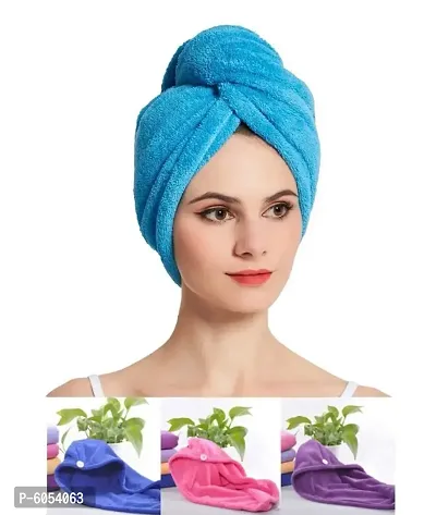 IMKR Hair-Drying Bathrobe Magic Hair Warp Towel Super Quick-Drying Microfiber  Bath Towel Hair Dry Cap Sal Set of 1-thumb0
