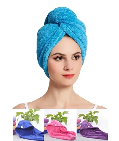 IMKR Hair-Drying Bathrobe Magic Hair Warp Towel Super Quick-Drying Microfiber  Bath Towel Hair Dry Cap Sal Set of 1