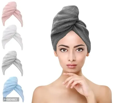 IMKR Hair-Drying Bathrobe Magic Hair Warp Towel Super Quick-Drying Microfiber  Bath Towel Hair Dry Cap Sal Set of 1-thumb3